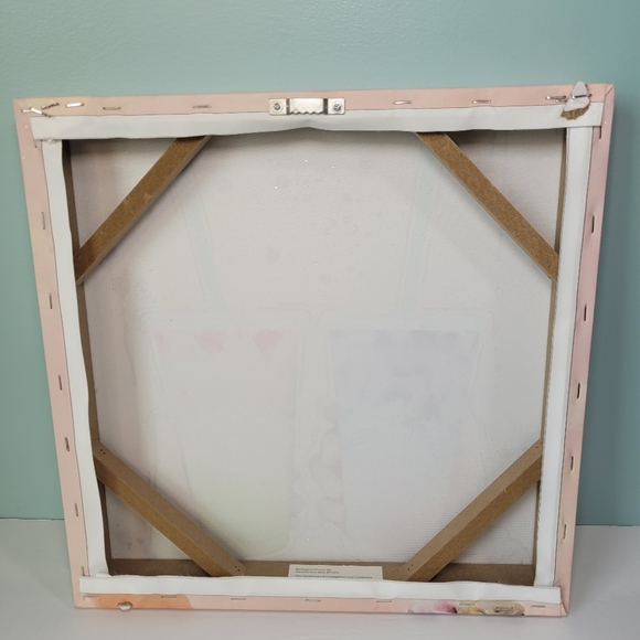 Fruity Drinks by Oliver Gal Siren 14" x 14" Wrapped Canvas Art Gold Glitter HTF - Picture 3 of 10